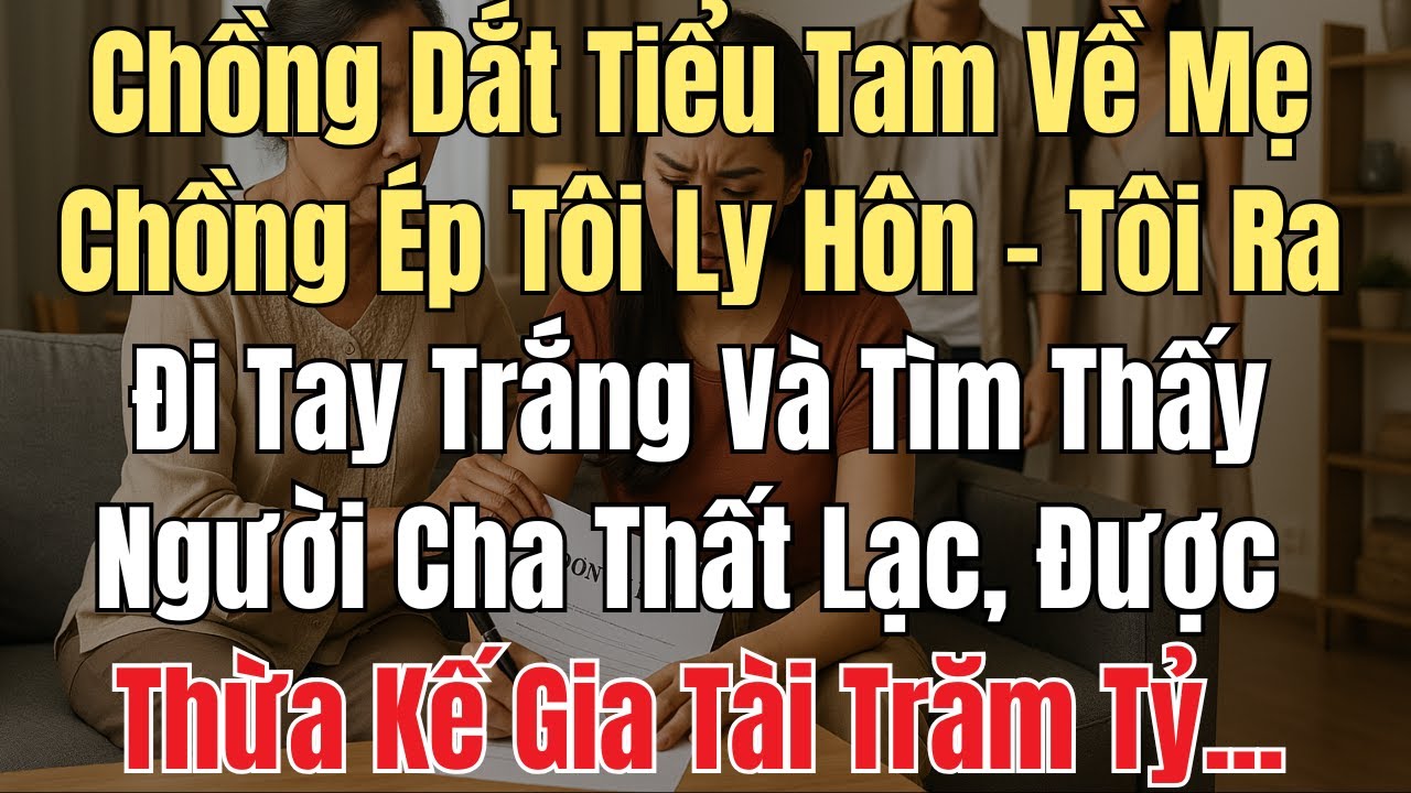 Chồng Dắt Tiểu Tam Về Mẹ Chồng Ép Tôi Ly Hôn  - Tôi Ra Đi Tay Trắng Và Tìm Thấy Người Cha Thất Lạc..