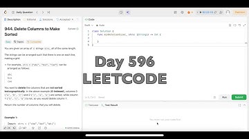 Day 596: LeetCode Problem 944. Delete Columns to Make Sorted - Swift