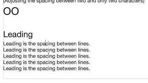 tracking kerning leading simple intro