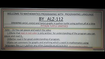 Drawing sinx ,cosx and tanx functions graphs in python turtle graphics at a time