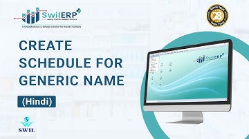 How to Create Schedule for Generic Name in SwilERP Pharmacy | Retail Pharmacy Schedule Management