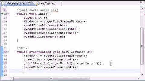 Java Game Development | Chapter  - 31 - User Mouse Input ‏
