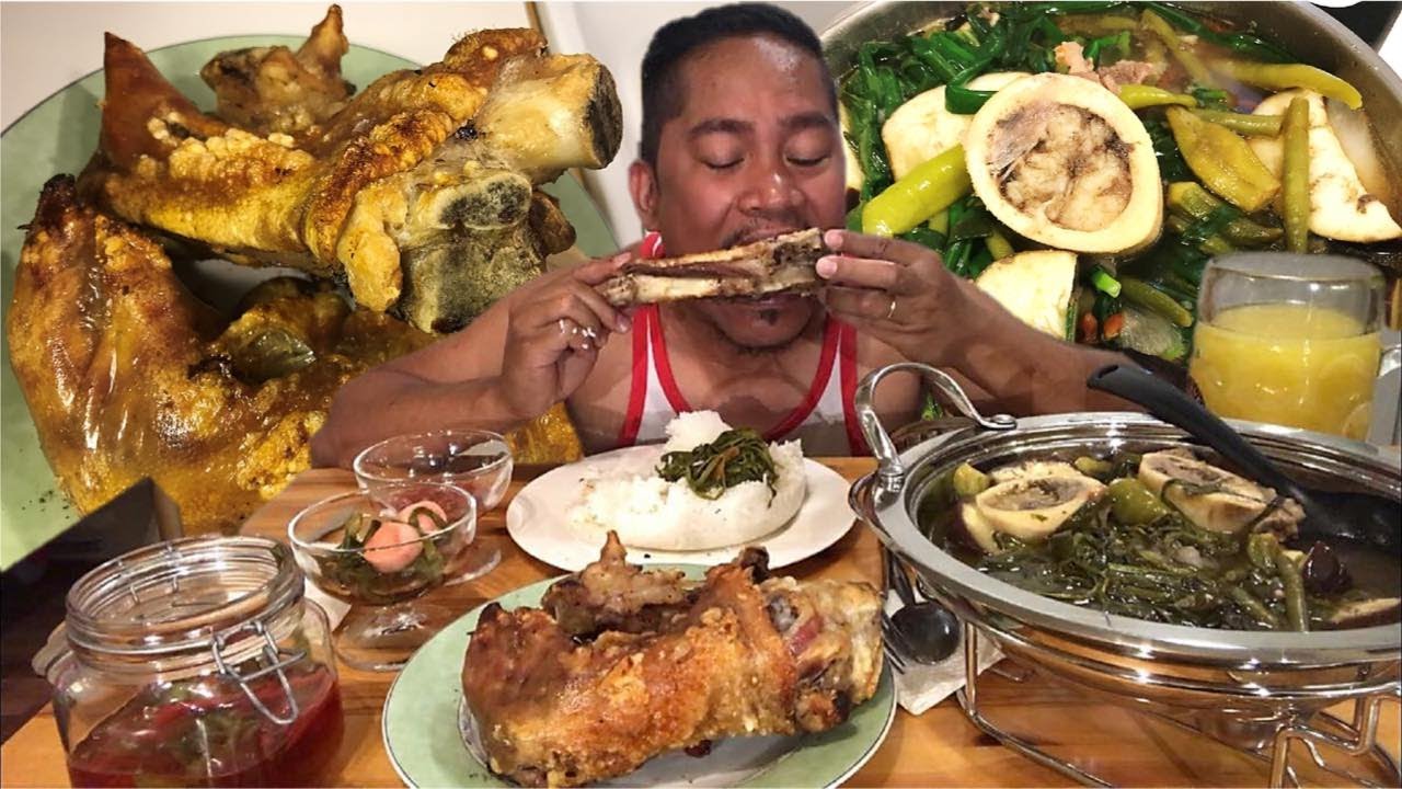 SINIGANG NA BULALO!!! CRISPY PATA!!! at iba pa!!!. Filipino Food. Mukbang.