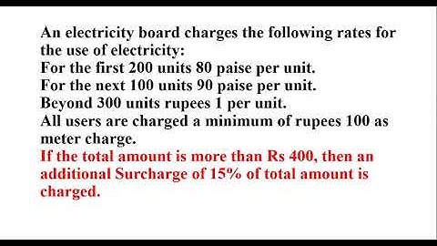 C Program on Electricity Bill