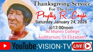 Phyllis Rosetta Cogle (Thanksgiving Service)