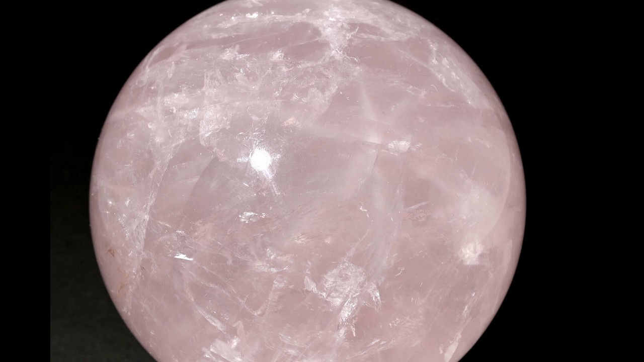 スターローズクォーツ 丸玉 94mm / Rose Quartz Sphere - YouTube