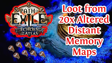 PATH OF EXILE 3.13 - LOOT FROM 20 ALTERED DISTANT MEMORY MAPS - HUNDREDS OF SYNTHESIZED ITEMS!!