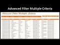 Excel Advanced Filter with Multiple Criteria