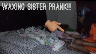 Waxing sister in her sleep PRANK!!(she almost cried) Waxing sister in her sleep PRANK!!(she almost cried)