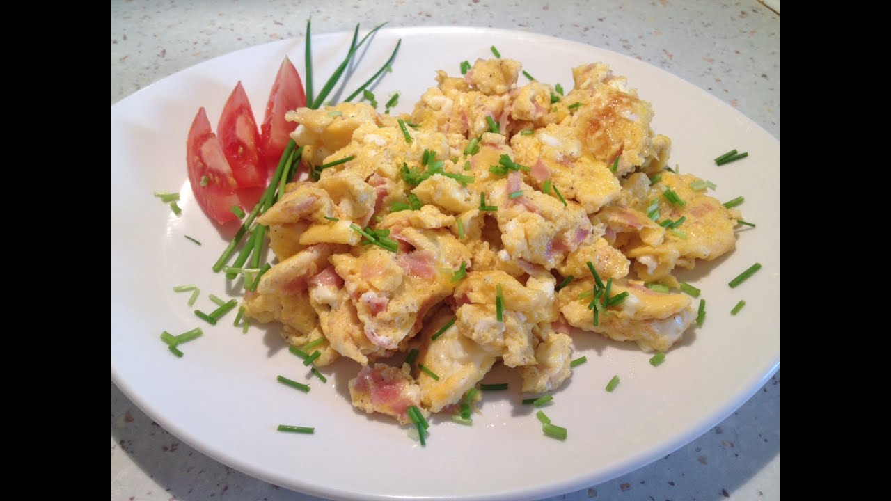 Rührei mit oder ohne Schinken - Ham and eggs - Eierspeise machen - YouTube Rührei mit oder ohne Schinken - Ham and eggs - Eierspeise machen - YouTube