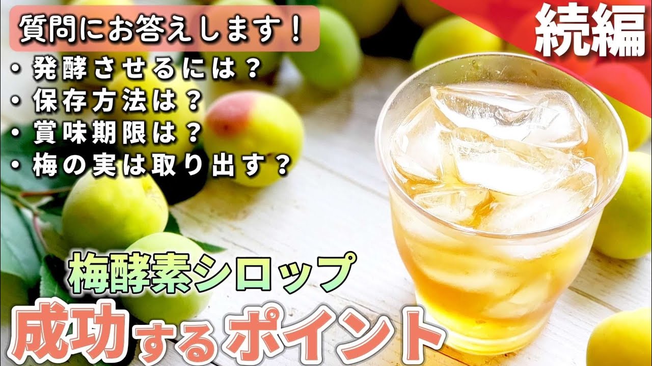 【梅酵素シロップの1ヶ月後の様子】失敗しない為のコツ！保存方法と視聴者様からの質問にお答えします！