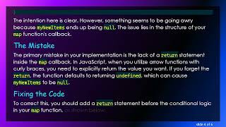 How to Fix Array.map Returning Null in a Redux Reducer Using Arrow Functions