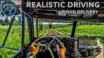 Wood Transporting with Realistic Driving - BeamNG Drive | Logitech G29 + H-Shifter Gameplay