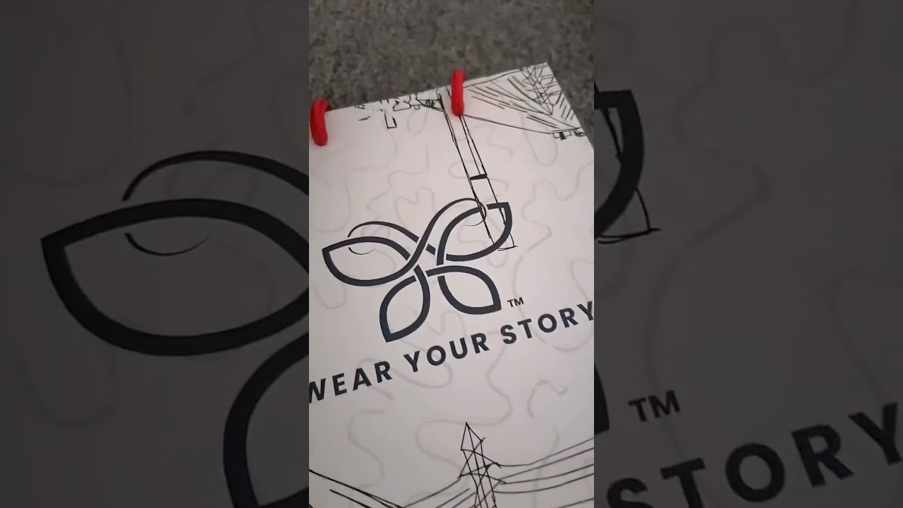 Custom paper bag with embossed logo