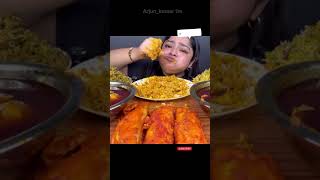 Chicken biryani rice biryani popon😋🥓 #mukbang #mukbang #gameskhelkarpaisekai #campingcooking#chicken
