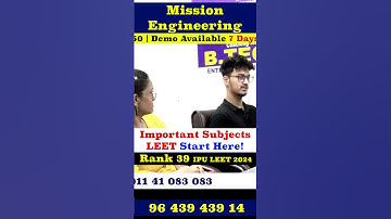 LEET Coaching in Delhi | Lateral Entry Coaching | BTech LEET Coaching | #leetcoaching | #ipuleet