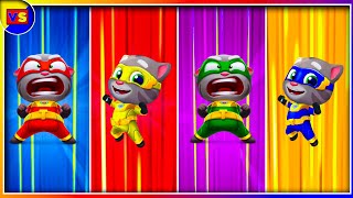 RUN!RUN!FUN! - Talking Tom Hero Dash - Tom Red 🆚 Tom Yellow 🆚 Tom Green 🆚 Tom Blue | Who Is Best ? screenshot 5