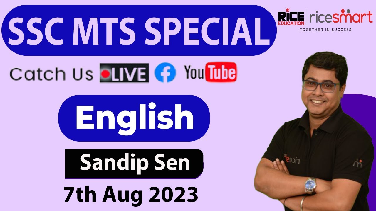 SSC MTS Special English Class by Sandip Sen | RICE EDUCATION