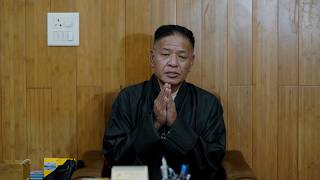 ༄༅། །དཔལ་ལྡན་སྲིད་སྐྱོང་མཆོག་གིས་མང་ཚོགས་ནས་ཚད་མཐོའི་རྒྱབ་སྐྱོར་ལ་དགའ་བསུ་གནང་བ།