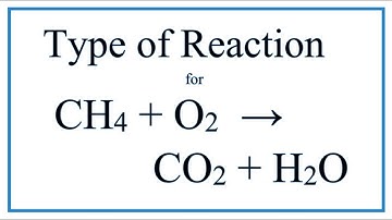 Type of Reaction for CH4 + O2 = CO2 + H2O   (Carbon dioxide + Oxygen gas)