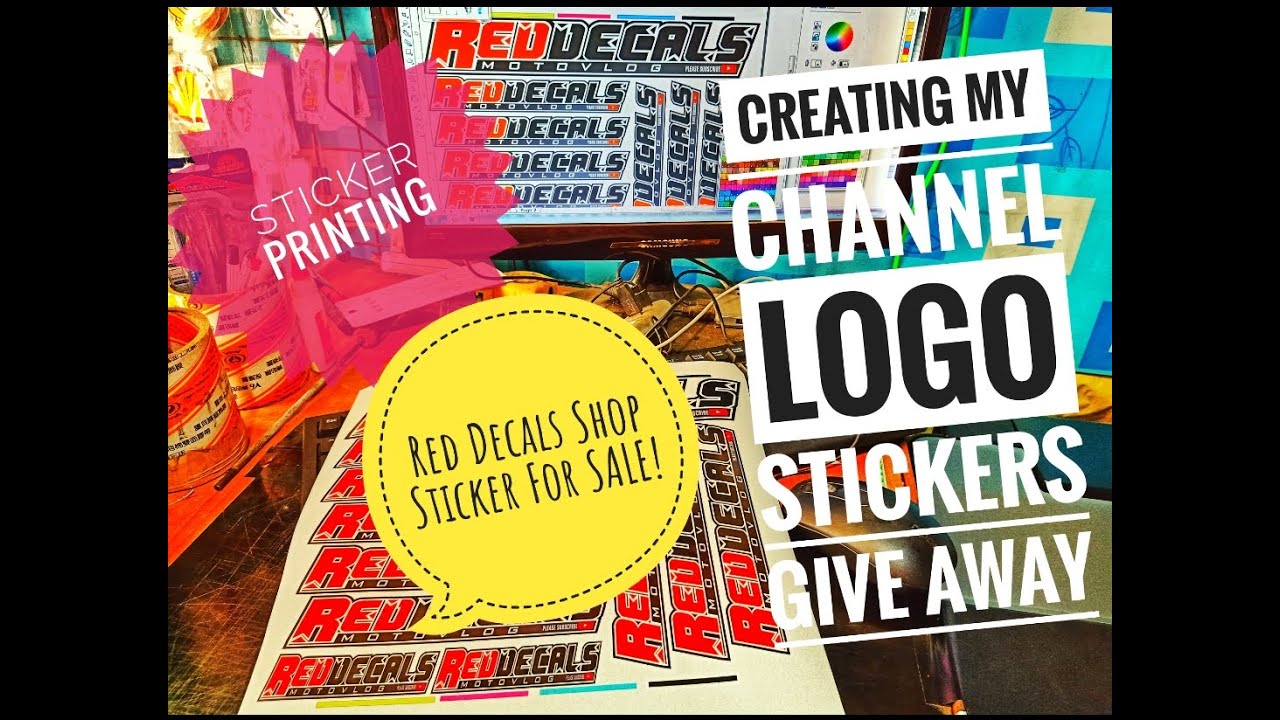 Printing my Channel Logo and showing my sticker and shop - YouTube