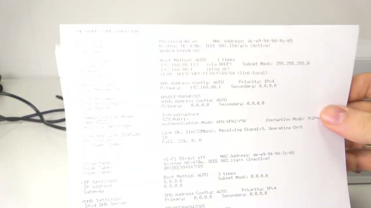 Как проверить IP-адрес на BROTHER MFC-J4335DW