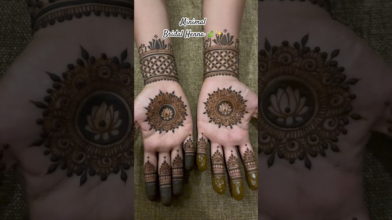 Minimal bridal henna😍🍃 
