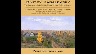 Kabalevsky: Sonatina No. 2 in G minor, Op. 13, No. 2 (orig. 1933 version)