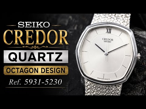 SEIKO CREDOR 5931-5230 Quartz Octagon Watch - YouTube