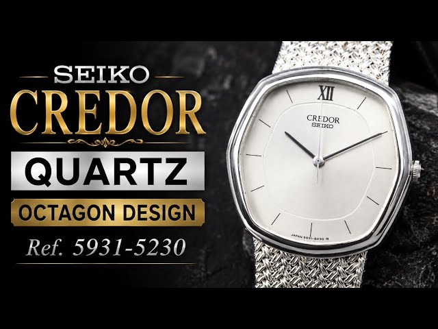 SEIKO CREDOR 5931-5230 Quartz Octagon Watch - YouTube