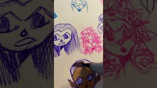 Coloring some pen sketches with Ohuhu markers #coloring #sketch #ohuhumarkers #markers #artdrawing
