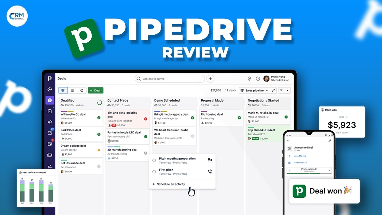 Pipedrive CRM Review - Best CRM Software for Mid Sized Businesses!