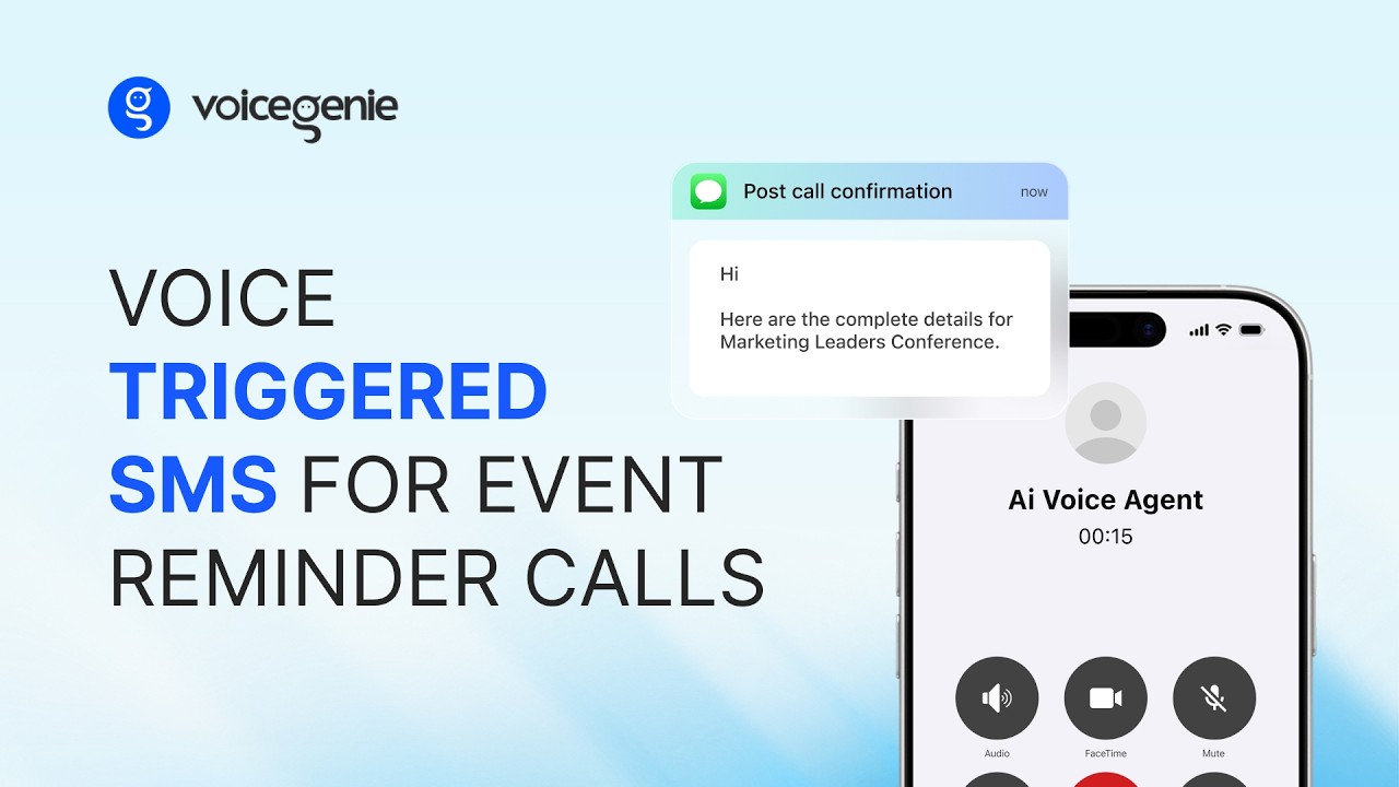 Send Out Custom SMS During Voice Calls | VoiceGenie AI Assistant Demo