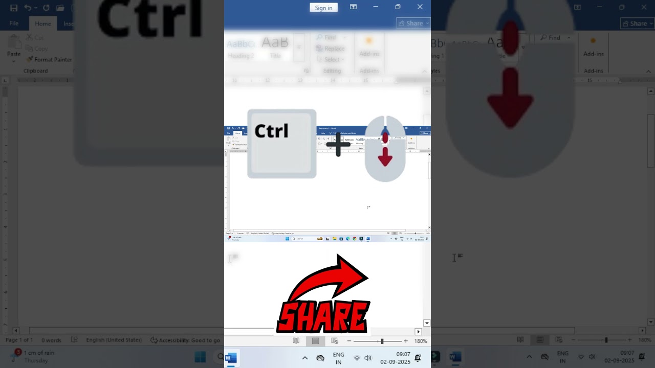 MS Word Page ZOOM IN, ZOOM OUT, 100% Page | Zoom In or Zoom Out in MS Word | 