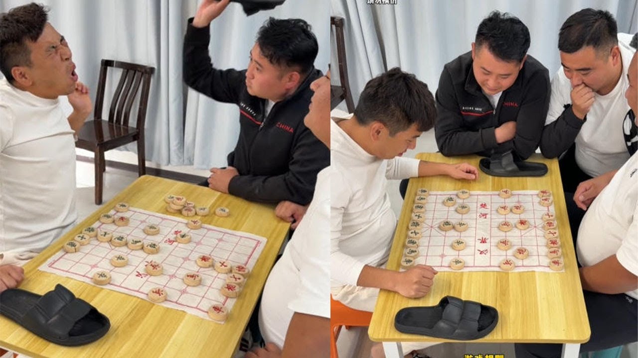象棋比赛和拖鞋的结合，劈头盖脸！#搞笑 #美女搞笑 #高能段子手 #爆笑 #爆笑