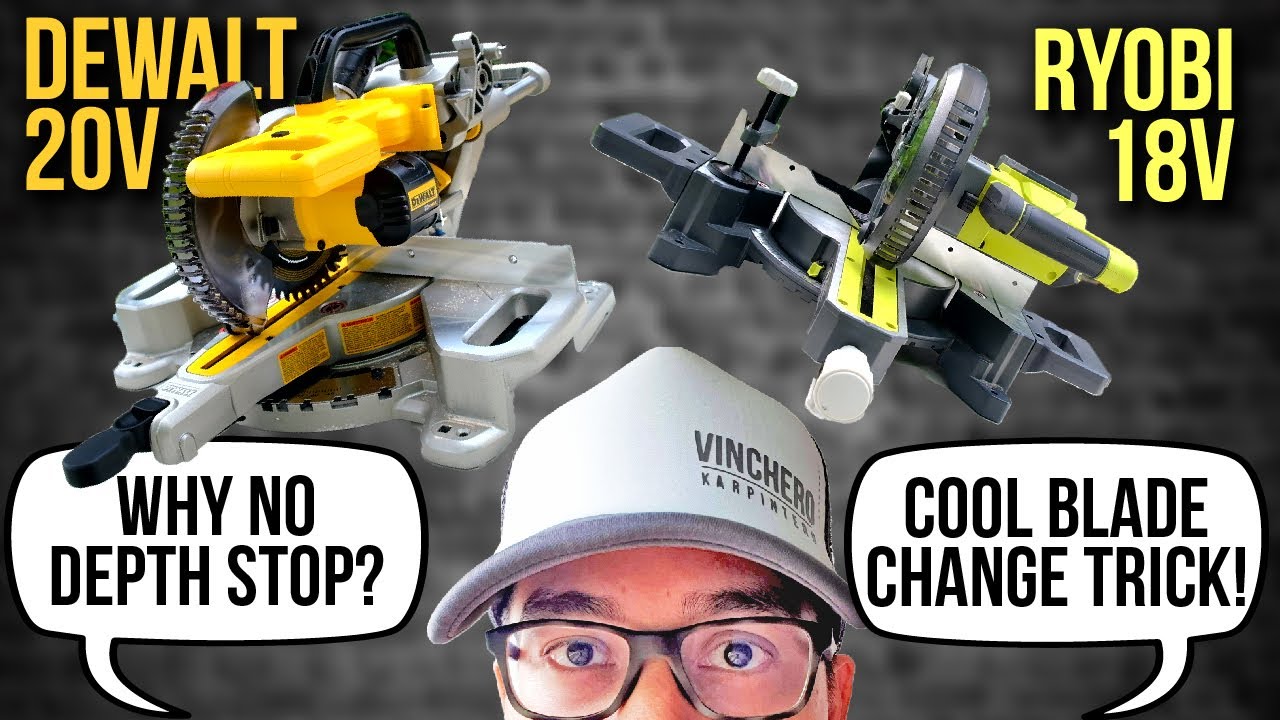 Dewalt 20v vs Ryobi 18v Sliding Miter Saw // Best Sliding Miter Saws