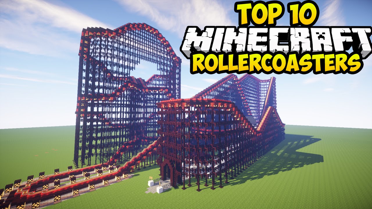 TOP 28 MINECRAFT ROLLER COASTERS IN MINECRAFT! (Minecraft Best  Rollercoasters)