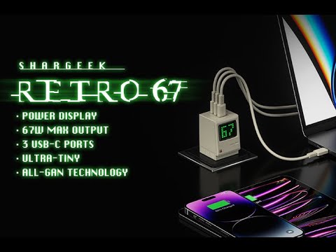 Shargeek Retro 67W Charger With Power Display