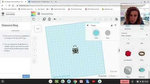 Tinkercad Lesson - "Diamond Ring"