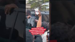 Abronye has been released after meeting his bail conditions at the Accra High Court. #dailypulsegh