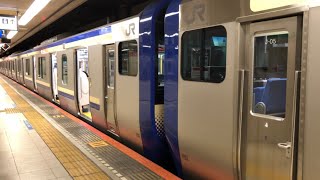 E235系も来るようになった総武快速線・横須賀線の東京駅にて