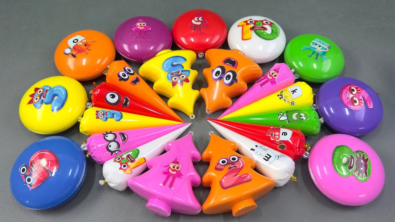 Looking Inside Shiny Rainbow Slime to Find Numberblocks Friends
