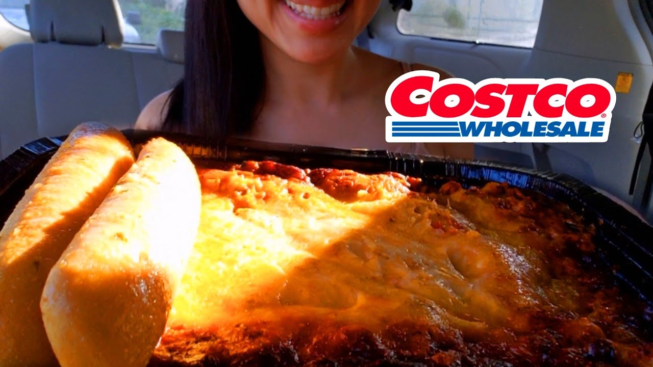 ASMR EATING CHEESY COSTCO LASAGNA CAR MUKBANG REAL SOUND TWILIGHT