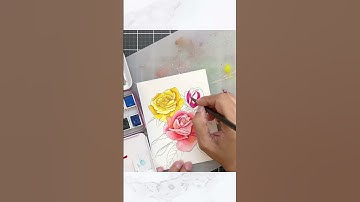Easy watercolor session 🎨🖌️ #altenew #fyp #trending #tutorial #papercrafting #cardmaking #howto