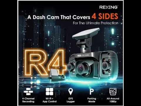 Rexing R4 4 Channel Dash Cam W/ All Around 1080p Resolution, Wi-Fi