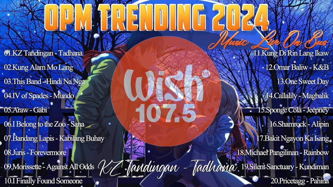 ⁣Best Of Wish 107.5 Songs New Playlist 2024📀Tadhana, Kung Alam Mo Lang🚍 Music Live On Bus
