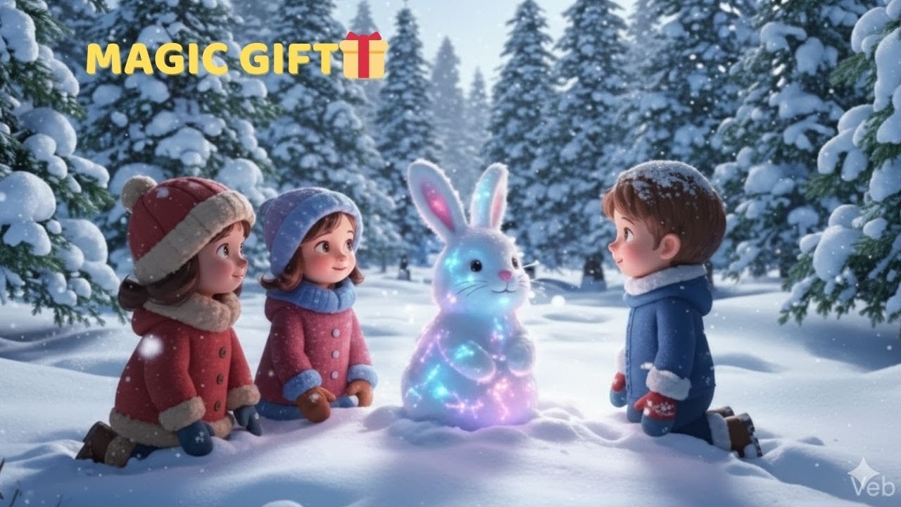 ❄️ Snow Fun, Cute Bunny & Magic Gift | Bedtime Story | Magical Winter Story for Kids