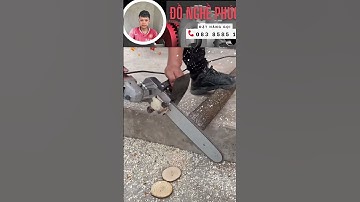 Bộ chuyển đổi cưa lam xích gắn máy mài  #tools #diy  #diytools  #review #wood #maymaigoc