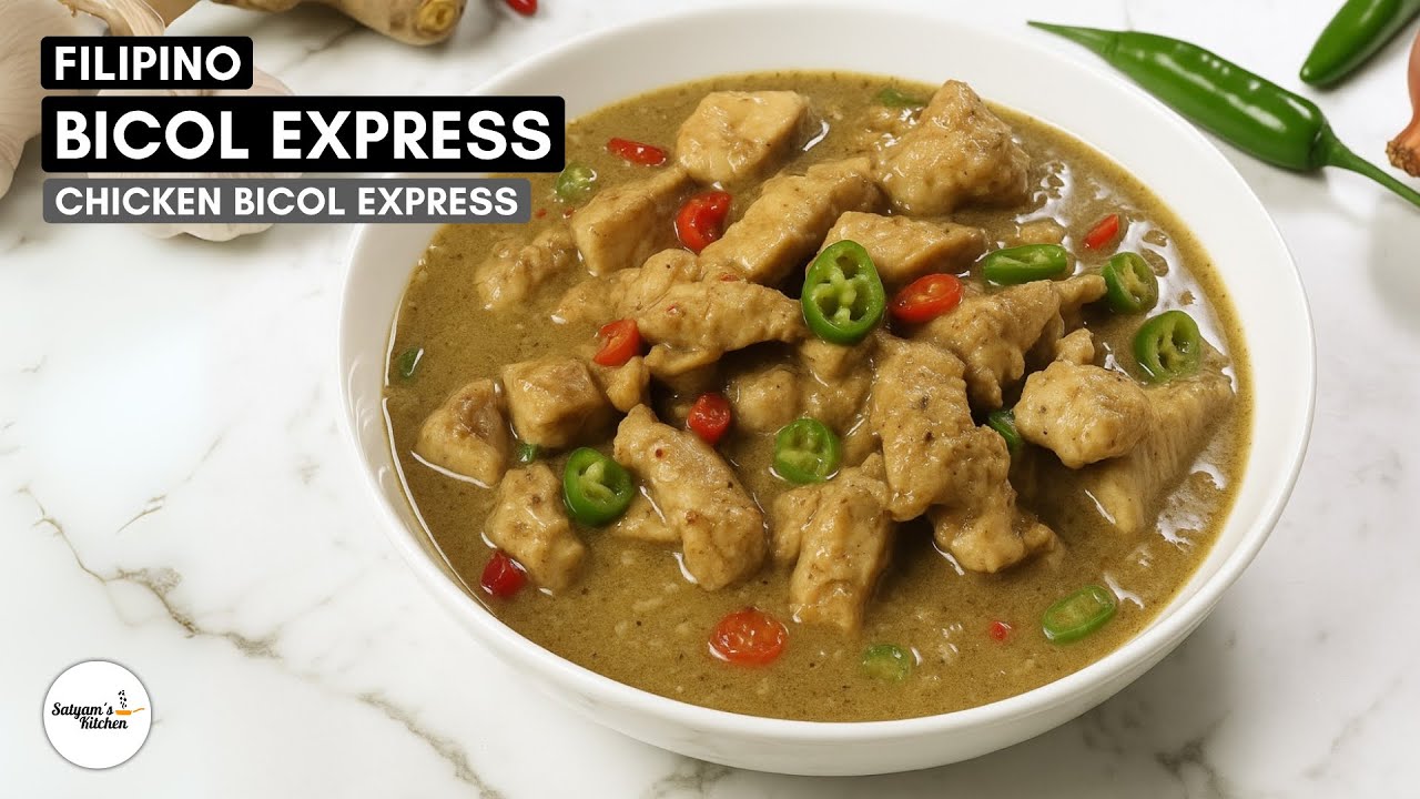🇵🇭 Filipino Chicken Bicol Express Recipe | Bold & Spicy Coconut Chicken