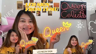 CUSTOM LED NEON SIGN FROM TEMU